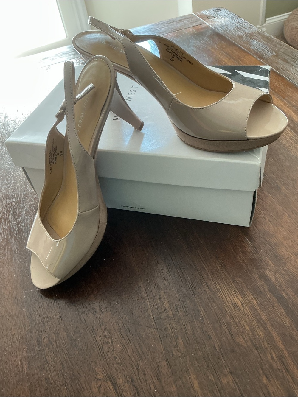 Nine west nude, high heel shoes